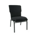 thumbnail image 1 of Flash Furniture Advantage 21" Fabric Church Chair in Black and Silver Vein, 1 of 3