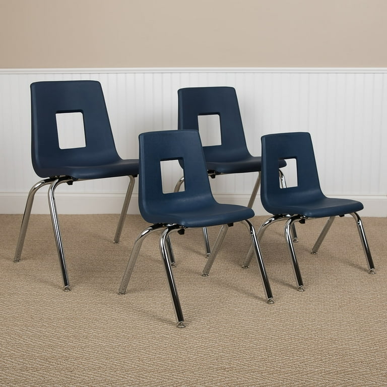 Flash Furniture Advantage Student Stack School Chair 14 Inch In Navy