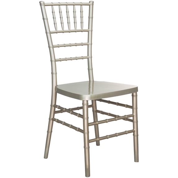 Flash Furniture Advantage Traditional Resin Chiavari Stacking Chair in Champagne