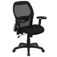 thumbnail image 1 of Flash Furniture Albert Mid-Back Black Super Mesh Executive Swivel Office Chair with Adjustable Lumbar & Arms, 1 of 9