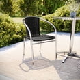 thumbnail image 1 of Flash Furniture Commercial Aluminum and Black Rattan Indoor-Outdoor Restaurant Stack Chair, 1 of 12