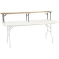 thumbnail image 1 of Flash Furniture Amara 72" x 12" x 12" Birchwood Bar Top Riser with Folding Silver Legs, 1 of 11