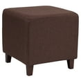thumbnail image 1 of Flash Furniture Ascalon Upholstered Ottoman Pouf in Brown Fabric, 1 of 2