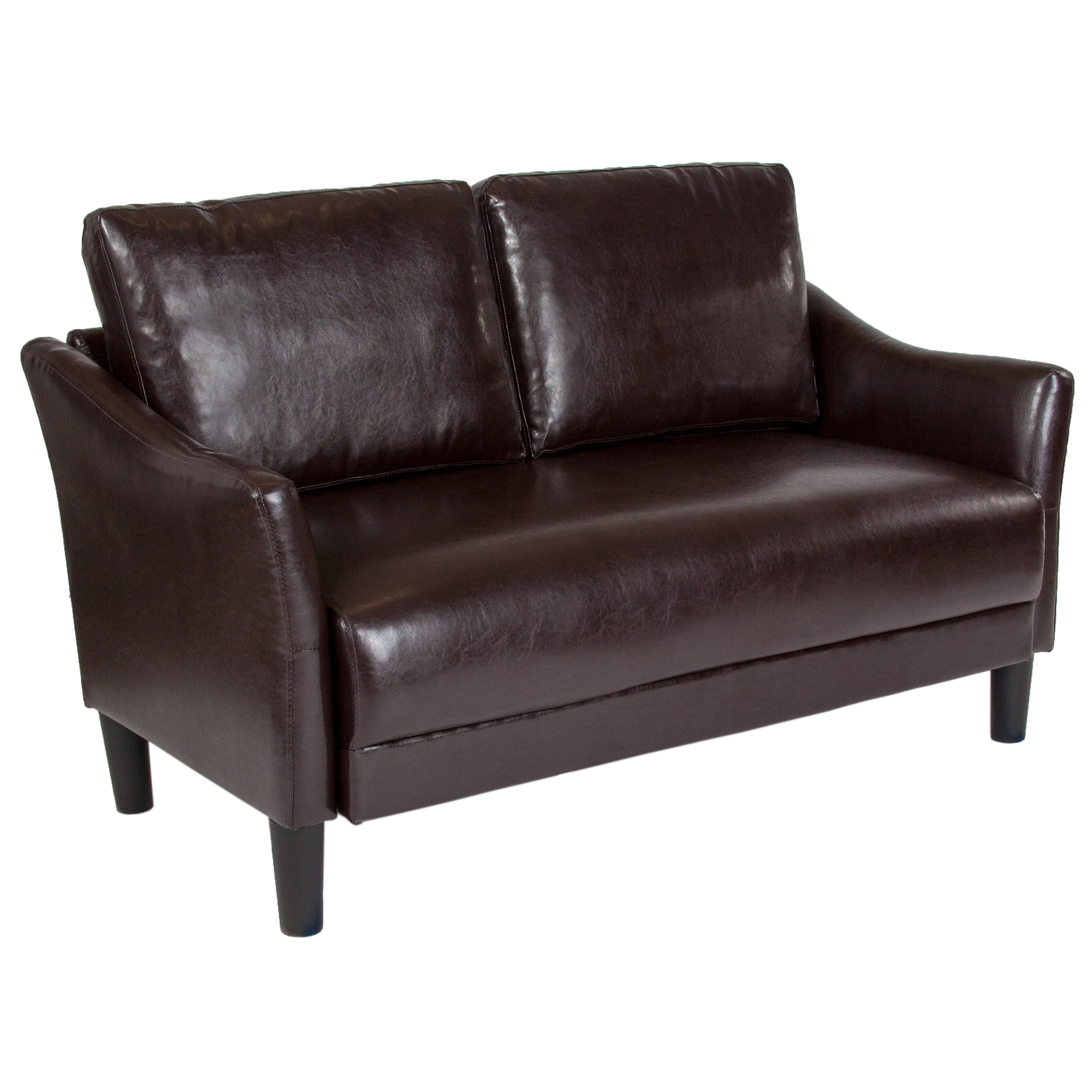 Flash Furniture Asti Upholstered Loveseat in Brown LeatherSoft - image 1 of 5