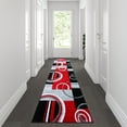 thumbnail image 1 of Flash Furniture Audra Rectangular Contemporary Grey, Black, Red Area Rug, 3' x 10', 1 of 6