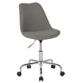thumbnail image 1 of Flash Furniture Aurora Series Mid-Back Light Gray Fabric Task Office Chair with Pneumatic Lift and Chrome Base, 1 of 13