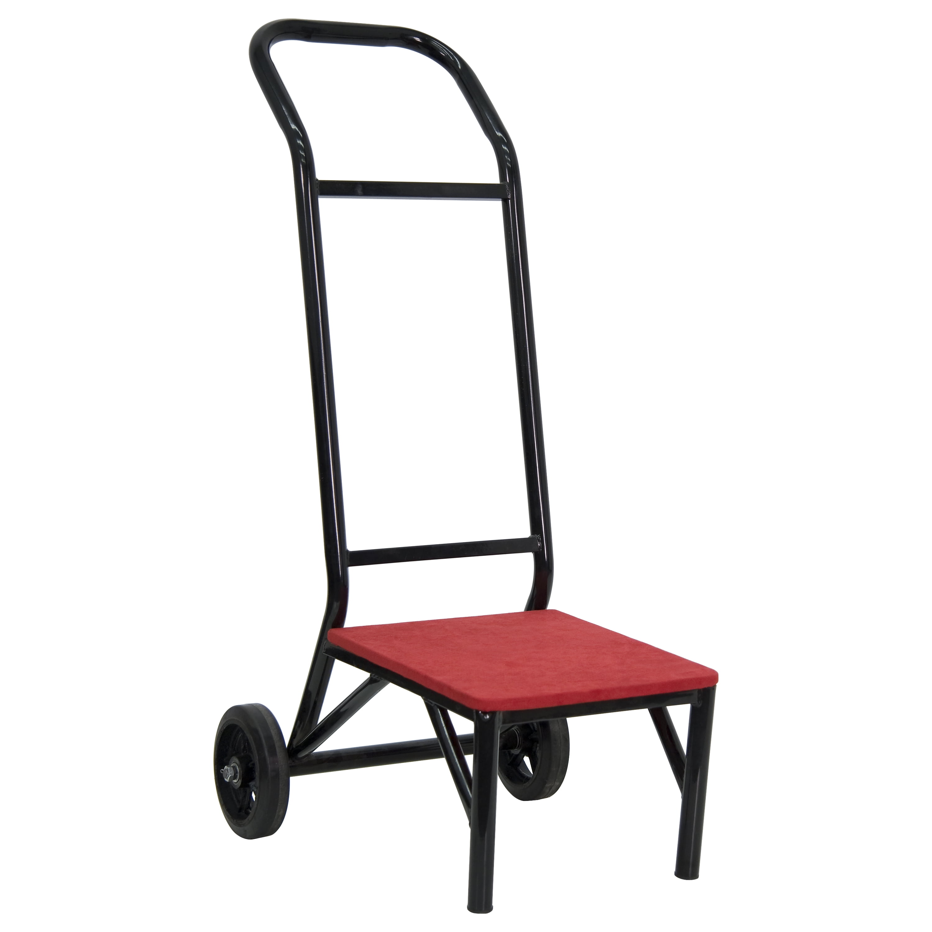 Black Steel Flat Dolly for Stack Chairs