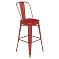 thumbnail image 1 of Flash Furniture Bar Height Removable Back Poly Resin Bar Stool, Red, 1 of 13