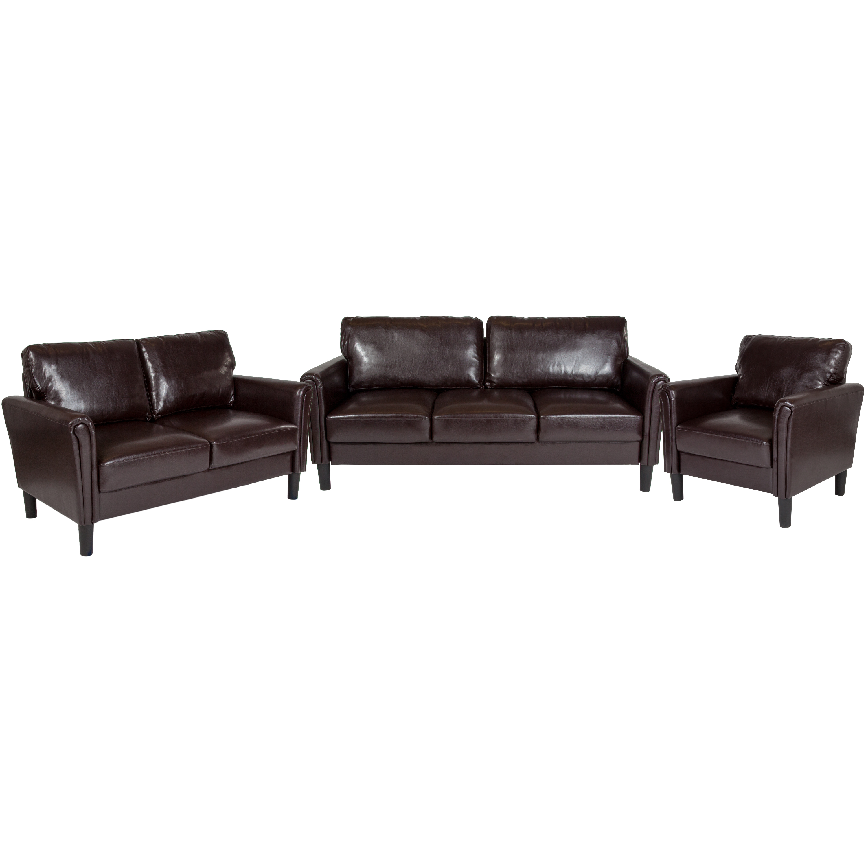 Flash Furniture Bari 3 Piece Upholstered Set in Brown LeatherSoft - image 1 of 2