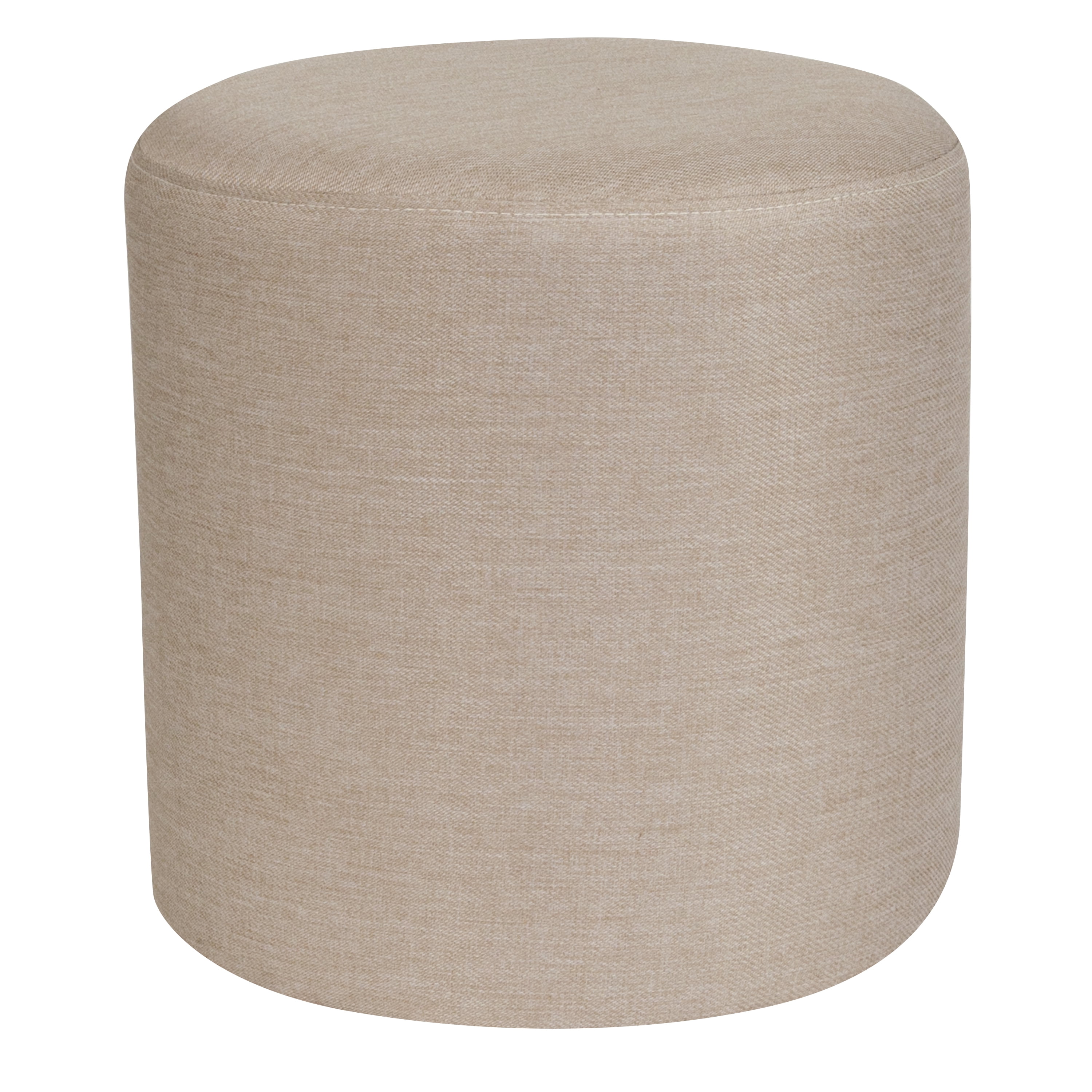 Flash Furniture Barrington Upholstered Round Ottoman Pouf in Beige ...