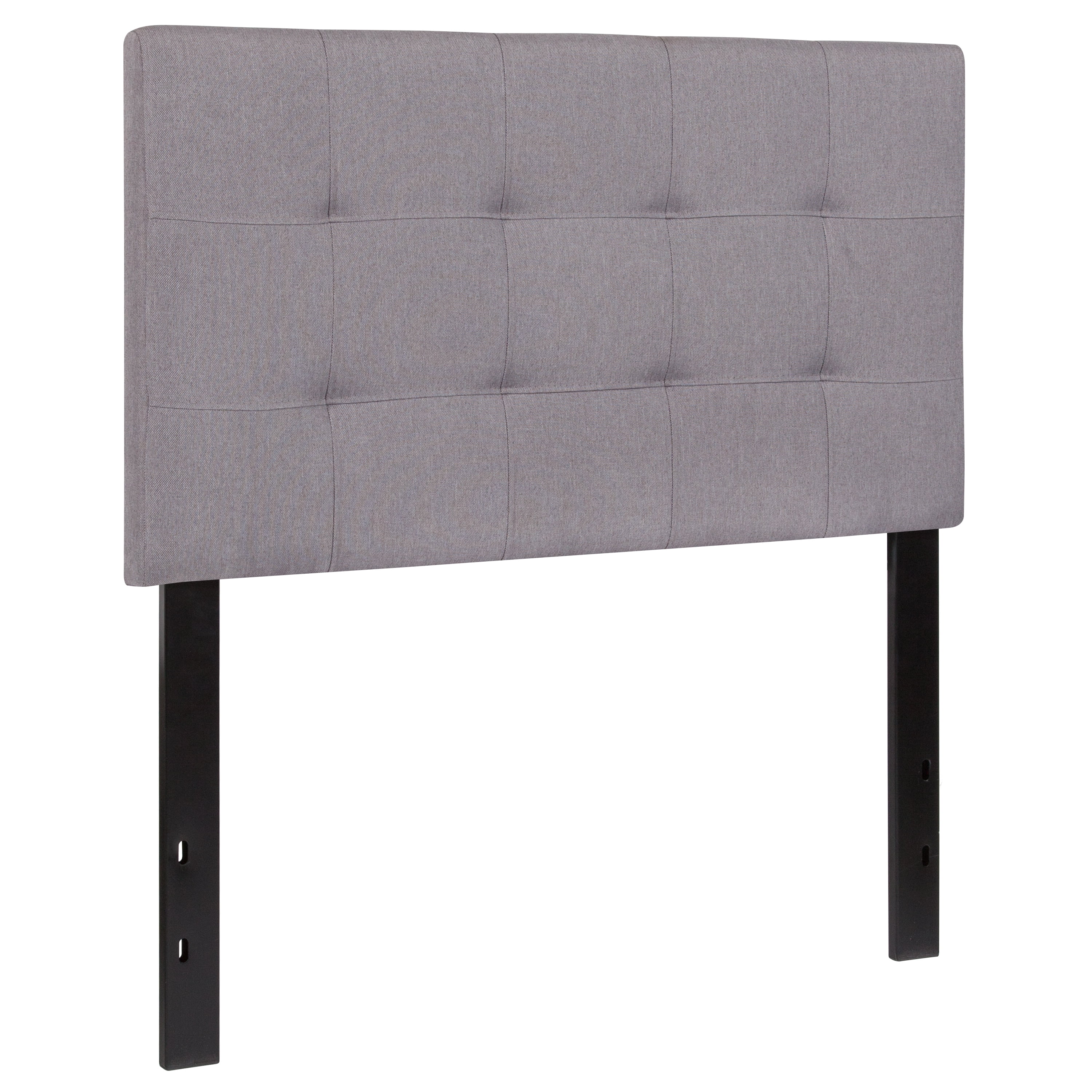 Flash Furniture Bedford Tufted Upholstered Twin Size Headboard in Light Gray Fabric