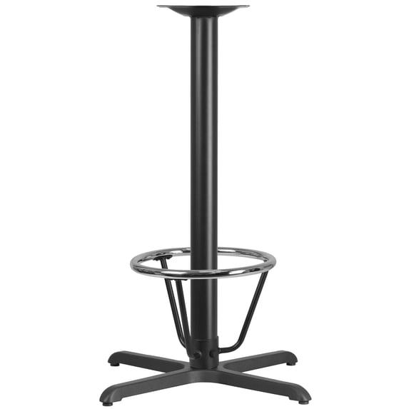 Flash Furniture Beverly 30'' x 30'' Restaurant Table X-Base with 3'' Dia. Bar Height Column and Foot Ring