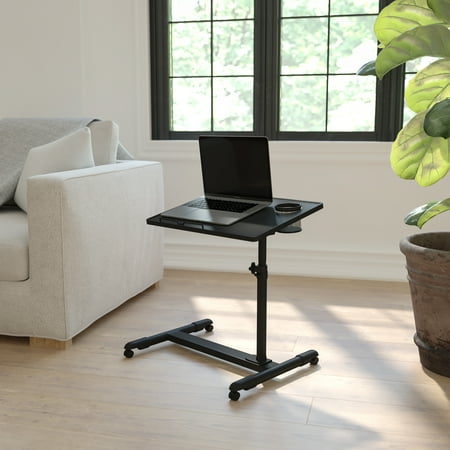 Flash Furniture - Macon Rectangle Contemporary Laminate  Laptop Desk - Black