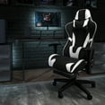 thumbnail image 1 of Flash Furniture Black Gaming Desk and Black Footrest Reclining Gaming Chair Set with Cup Holder, Headphone Hook, and Monitor/Smartphone Stand, 1 of 12