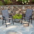 Flash Furniture Black Outdoor Folding Patio Sling Chair (2 Pack ...