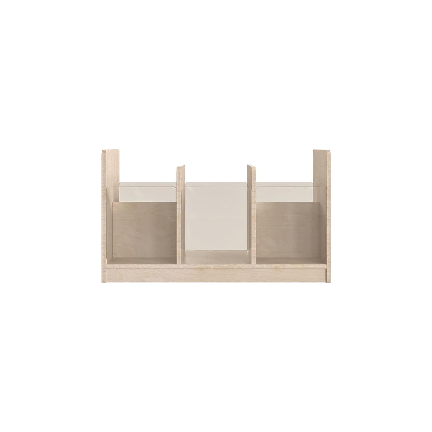 Bright Beginnings Brown Birch Plywood Kids Storage Unit with Transparent Sides