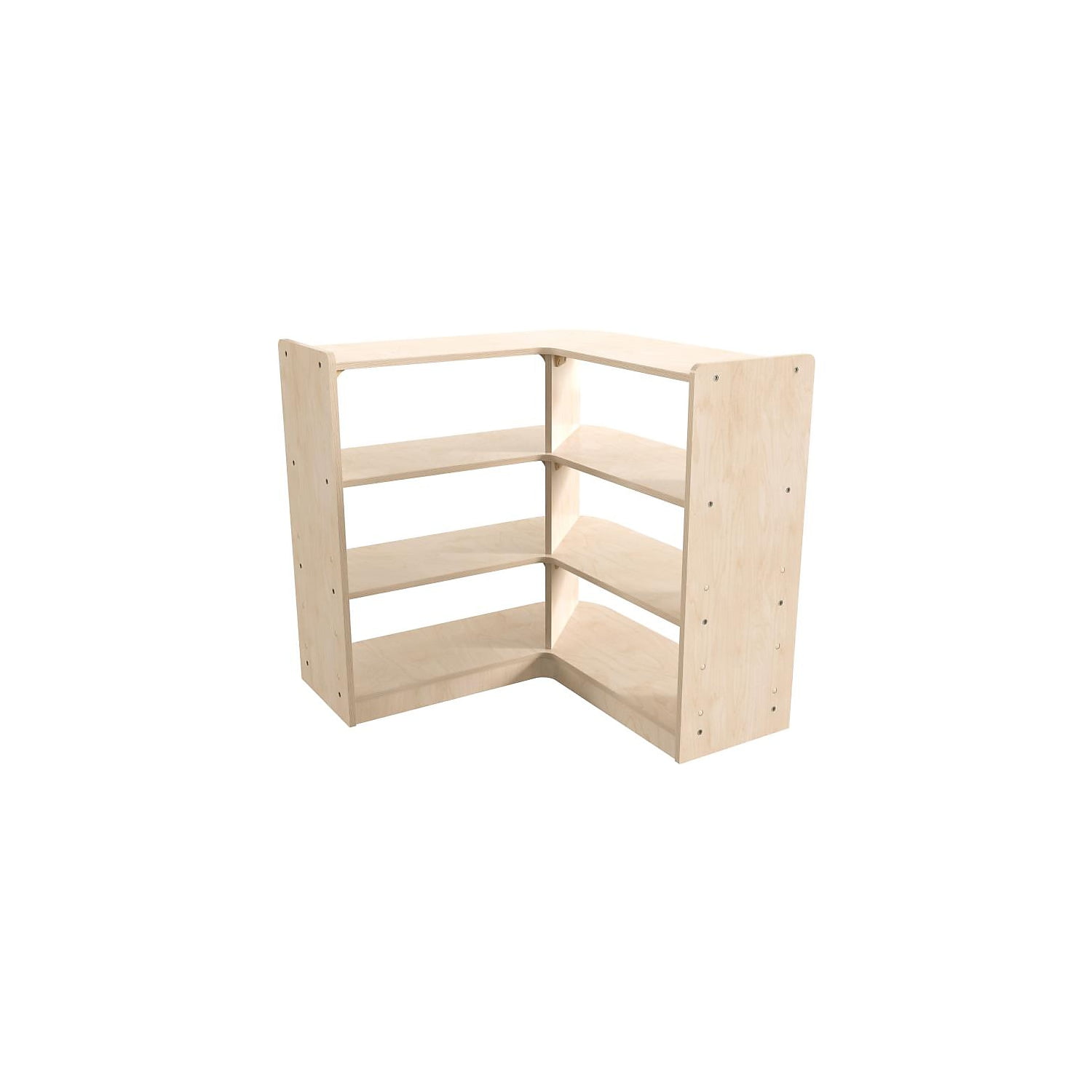 Bright Beginnings Natural Wood 3-Tier Corner Storage Unit