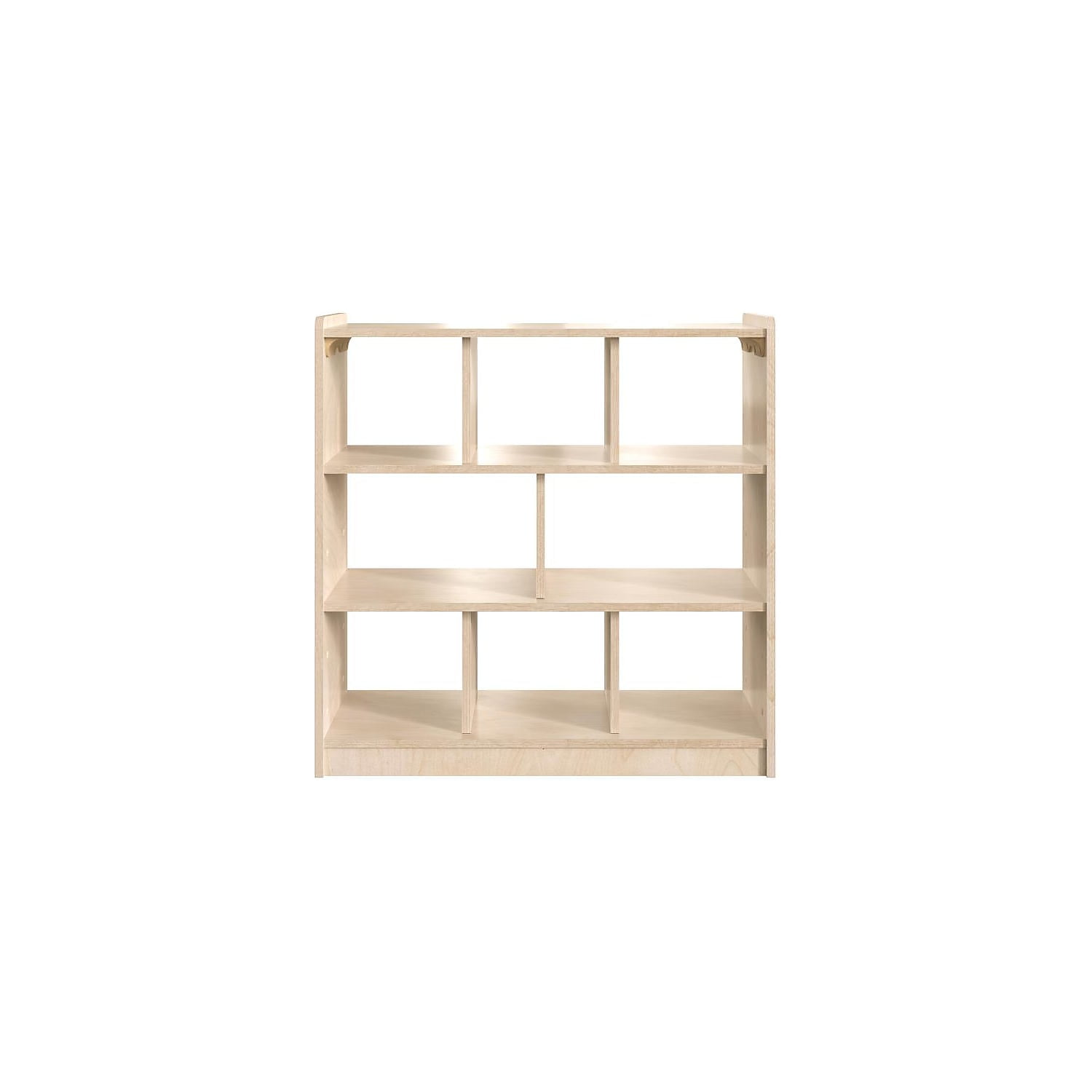 Natural Brown Birch 8-Cube Kids Storage Unit