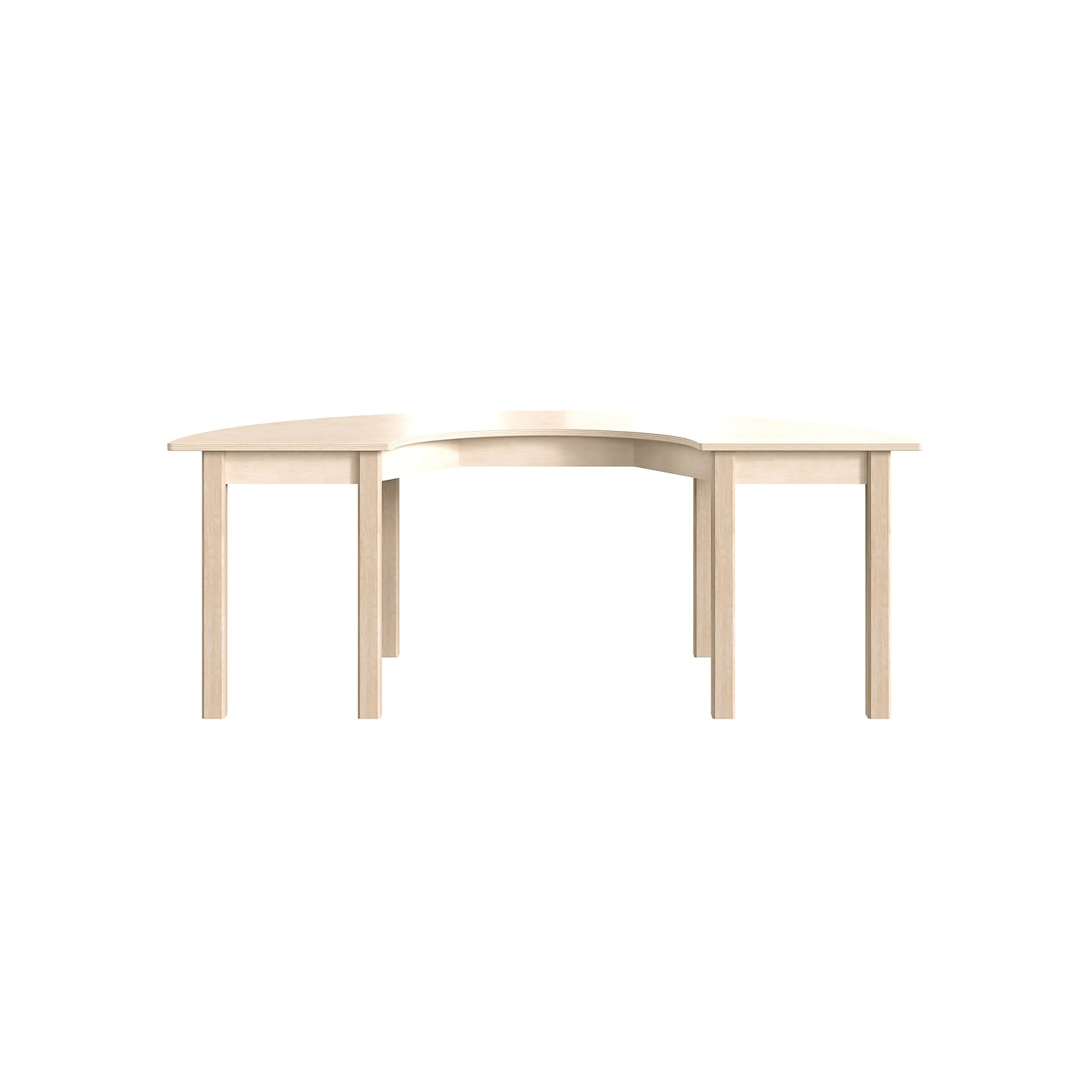 Flash Furniture Bright Beginnings Hercules 59" Semi-Circle Table Beech (MK-ME088015-GG)