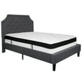 thumbnail image 1 of Flash Furniture Brighton Full Size Tufted Upholstered Platform Bed in Dark Gray Fabric with Memory Foam Mattress, 1 of 5