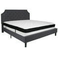 thumbnail image 1 of Flash Furniture Brighton King Size Tufted Upholstered Platform Bed in Dark Gray Fabric with Memory Foam Mattress, 1 of 5