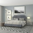 thumbnail image 1 of Flash Furniture Brighton King Size Tufted Upholstered Platform Bed in Light Gray Fabric, 1 of 10