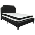 thumbnail image 1 of Flash Furniture Brighton Queen Size Tufted Upholstered Platform Bed in Black Fabric with Pocket Spring Mattress, 1 of 5