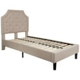 thumbnail image 1 of Flash Furniture Brighton Twin Size Tufted Upholstered Platform Bed in Beige Fabric, 1 of 12