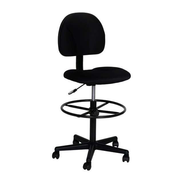 Flash Furniture Bruce Black Fabric Drafting Chair (Cylinders 22.5''27