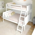 thumbnail image 1 of Flash Furniture Dallas Convertible Bunk Bed with Ladder Twin Over Full White (MG090031TFBWH), 1 of 15