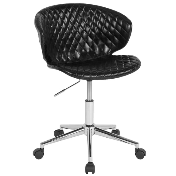 Flash Furniture Cambridge Home and Office Upholstered Low Back Chair in Black Vinyl