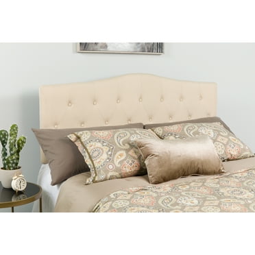 Flash Furniture Cambridge Tufted Upholstered Twin Size Headboard in Beige Fabric