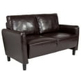 thumbnail image 1 of Flash Furniture Candler Park Upholstered Loveseat in Brown LeatherSoft, 1 of 6