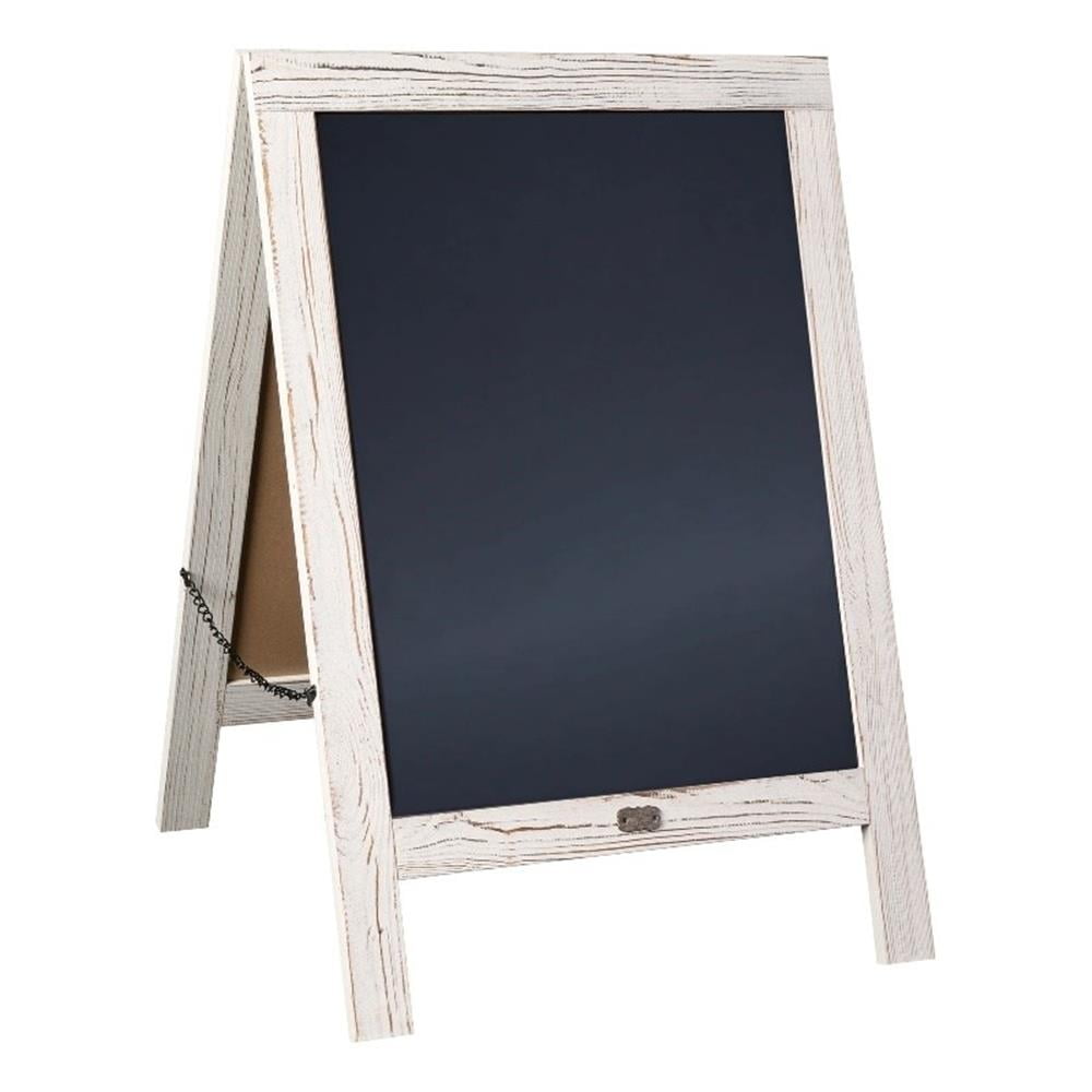 BizChair 30''x20'' Vintage Wooden A-Frame Magnetic Chalkboard