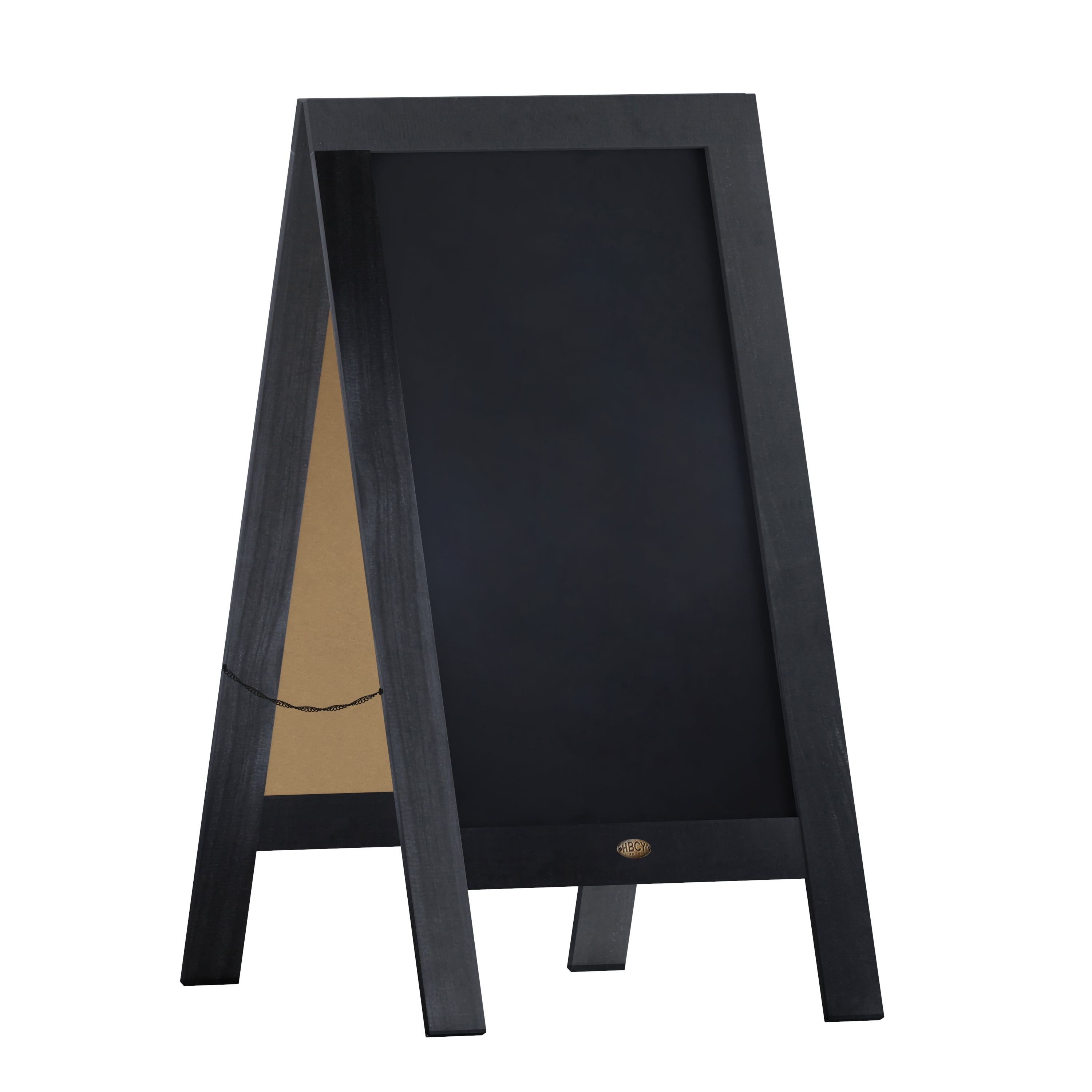 Canterbury 40" Black Pine A-Frame Magnetic Chalkboard Sign