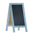 thumbnail image 1 of Flash Furniture Canterbury 40" x 20" Vintage Wooden A-Frame Magnetic Indoor/Outdoor Chalkboard Sign, Freestanding Double Sided Extra Large Message Board, Robin Blue, 1 of 12