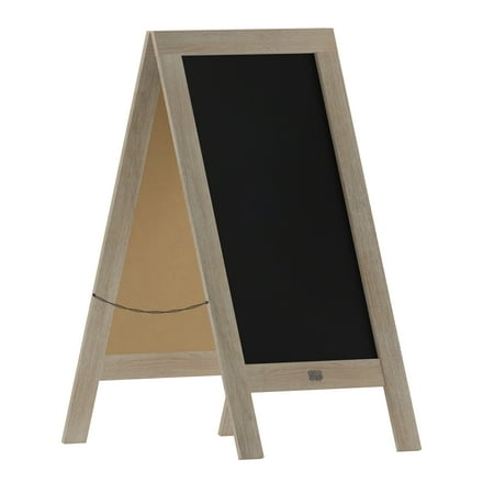 Alamont Home - Canterbury 20"W x 2-26"D x 40"H Magnetic A-Frame Chalkboard - Weathered Brown