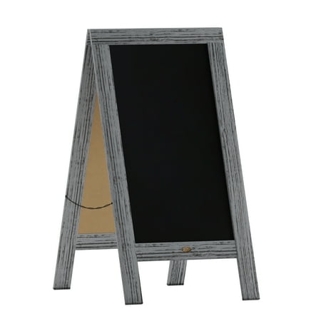 Alamont Home - Canterbury 20"W x 2-26"D x 40"H Magnetic A-Frame Chalkboard - Graywash