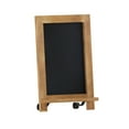 thumbnail image 1 of Magnetic Chalkboard, Walnut Brown Wood Frame, Metal Scrolled Legs, 1 of 4