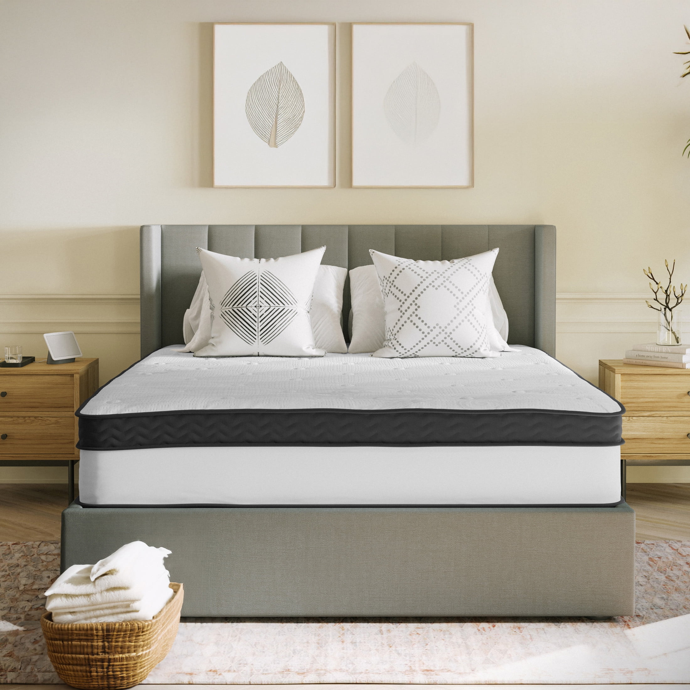 Capri Queen 12" White Memory Foam & Pocket Spring Adjustable Mattress