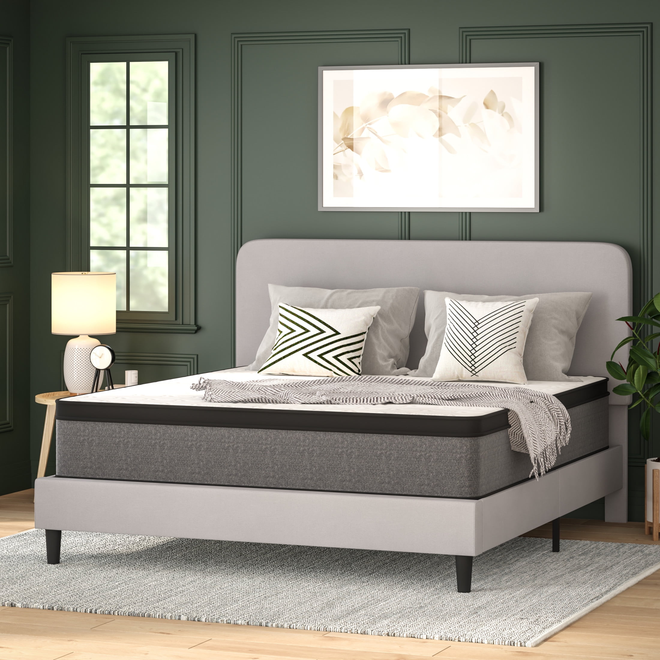 Capri King Gray Eurotop Innerspring Adjustable Bed Mattress