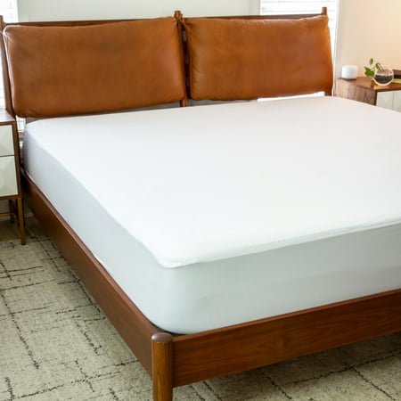 Flash Furniture Capri Comfortable Sleep Premium Fitted 100% Waterproof-Hypoallergenic Vinyl Free Mattress Protector - Breathable Fabric Surface, Twin