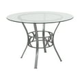 thumbnail image 1 of Flash Furniture Carlisle 42'' Round Glass Dining Table with Silver Metal Frame, 1 of 3