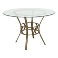 thumbnail image 1 of Flash Furniture Carlisle 45'' Round Glass Dining Table with Matte Gold Metal Frame, 1 of 3