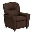 thumbnail image 1 of Flash Furniture Chandler Contemporary Brown LeatherSoft Kids Recliner with Cup Holder, 1 of 14