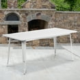 thumbnail image 1 of Flash Furniture Charis Commercial Grade 31.5" x 63" Rectangular White Metal Indoor-Outdoor Table, 1 of 9