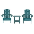thumbnail image 1 of Flash Furniture Charlestown 3-Piece Poly Resin Wood Adirondack Chair and Side Table Set, Sea Foam, 1 of 12