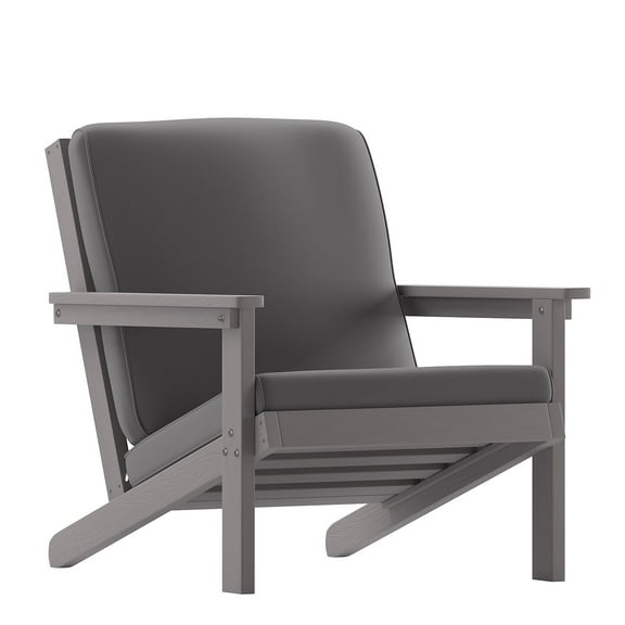 Flash Furniture Charlestown Adirondack Outdoor Club Chair - Gray/Cream