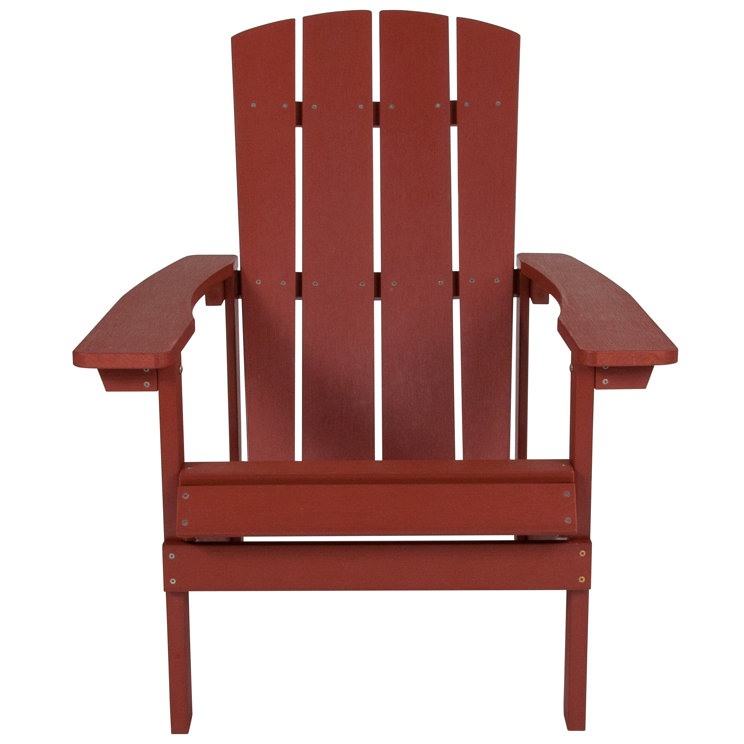 Flash Furniture Charlestown All-Weather Poly Resin Wood Adirondack Chair in Red - image 1 of 12