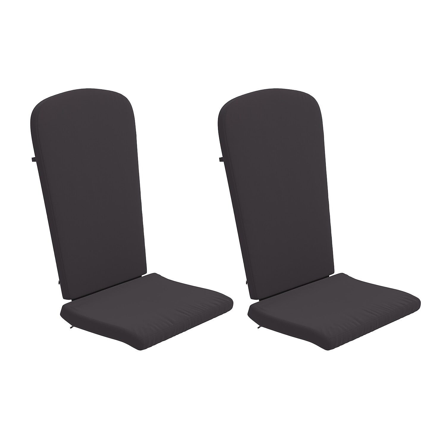 Set of 2 Gray Polyester High Back Adirondack Chair Cushions